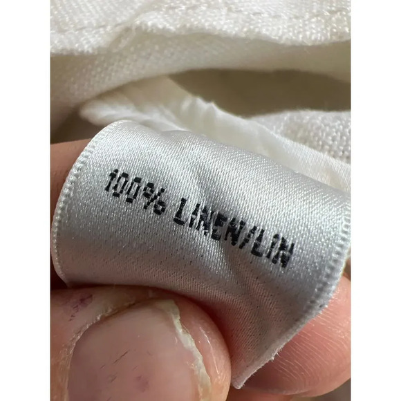 Lafayette 148 100% Linen one button blazer freyed hem 12 - Picture 8 of 9